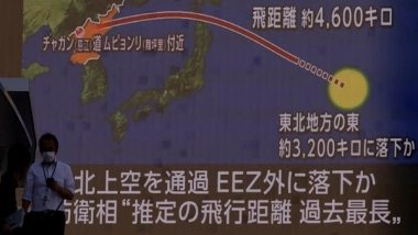 World News | North Korea Fires Suspected Ballistic Missile, Projectile Falls Outside Japan's Economic Zone