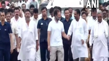 India News | Rahul Gandhi Resumes Karnataka Leg of Bharat-Jodo Yatra