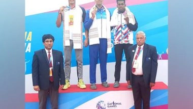 Sports News | National Games 2022: Srihari Nataraj Wins 100m Freestyle Swimming Gold Medal