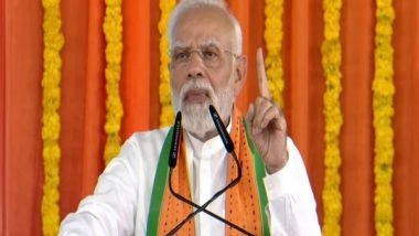 India News | Gujarat: PM Modi Lays Foundation Stone of Airport, Highlights 'double-engine' Growth