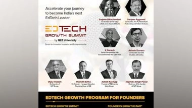 Business News | NIIT University (NU) Set to Organize EdTech Growth Summit on October 13th to Build Next Gen Leaders