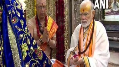 India News | PM Modi Offers Prayers at Mahakal Temple in Ujjain