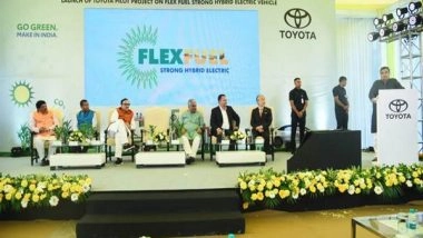 India News | Nitin Gadkari Launches Toyota's Flexi-Fuel Strong Hybrid Electronic Vehicles