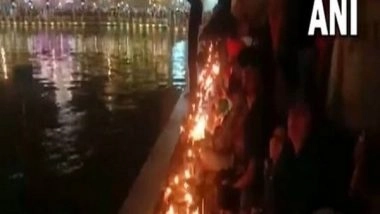 India News | Amritsar: Fireworks Displayed at Golden Temple on Guru Ramdas Prakash Purab