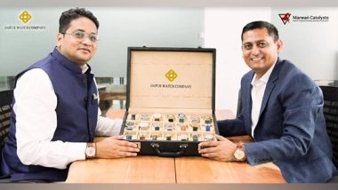 Business News | Marwari Catalysts' Portfolio, Jaipur Watch Company Raises Their First Strategic Fund Round