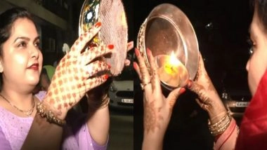 Entertainment News | Karwa Chauth: Women in Delhi Pray for Husbands' Long Life, Break Fast Upon Moon Sighting