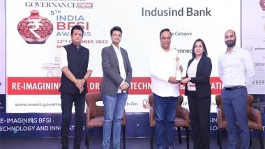 Business News | IndusInd Bank Bags 'Governance Now' Award for 'SME Connect' Category