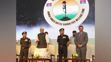 India News | Rajnath Singh Launches 'Maa Bharati Ke Sapoot' Website for Contribution to Armed Forces Battle Casualties Welfare Fund