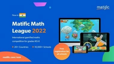 Business News | Global Edtech Platform Matific Launches the Prestigious International Math League 2022 in India