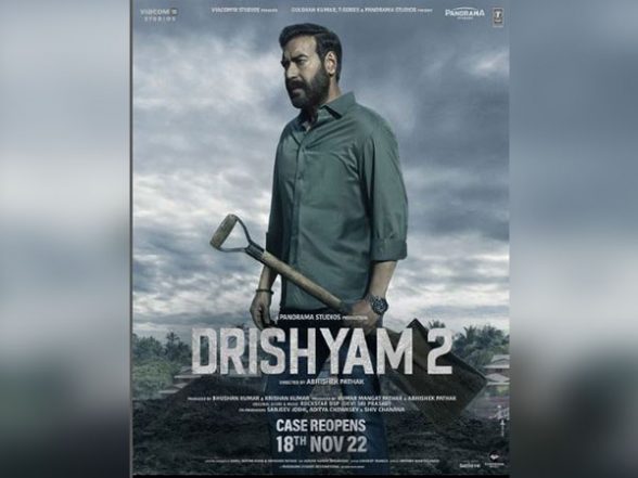 Entertainment News | Ajay Devgn Carries Shovel in Hand in New Poster of Drishyam 2 - Vimarsana News