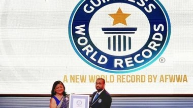 India News | Air Force Wives Welfare Body Creates World Record by Knitting 41,541 Woollen Caps for Underprivileged