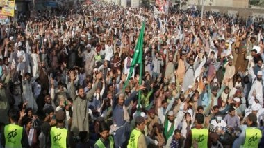 World News | TLP Leader, Stick-wielding Supporters Carry out Procession Despite Ban on Gatherings