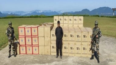 India News | Assam Rifles Recovers Foreign Origin Cigarettes Worth Rs 2.71 Crore from Mizoram's Champhai