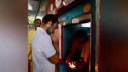 India News | Rahul Gandhi Visits Sri Ganga Temple in Andhra's Adoni During Bharat Jodo Yatra
