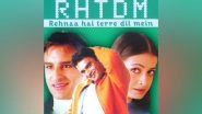 Entertainment News | R Madhavan, Dia Mirza's Romantic Drama 'Rehnaa Hai Tere Dil Mein' Turns 21