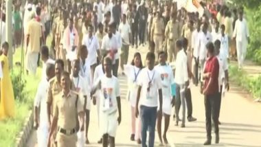 India News | Bharat Jodo Yatra: Rahul Gandhi Resumes Padayatra from Andhra's Banavasi Village
