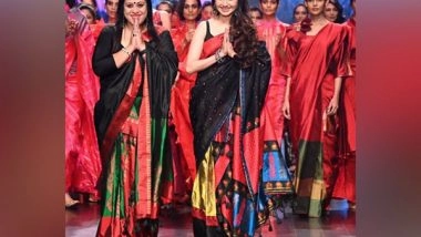 Business News | 90's Diva Bhagyashree Looks Mesmerizing in a Stunning Handcrafted Sanjukta Dutta Ensemble at the Lakme Fashion Week
