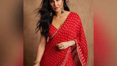 Entertainment News | Katrina Kaif Stuns in Red Sharara Saree in Latest Pictures