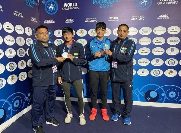 Sports News | U-23 World Wrestling Championships: Ankush Panghal Bags Silver; Mansi Claims Bronze Medal