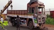 India News | Tamil Nadu: Vegetable Truck Crashes into Trichy Airport Compound Wall