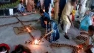 India News | MP: 1,11,000 Earthen Lamps Lit in Ujjain's Mahakaleswar Temple on Diwali
