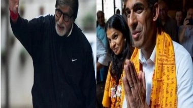 Entertainment News | Amitabh Bachchan Reacts to Rishi Sunak Becoming First Indian-origin PM of UK