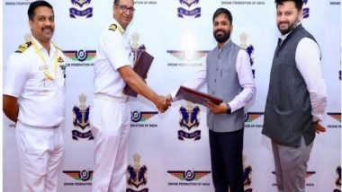 Business News | Indian Navy, Drone Federation Join Hands to Promote Indigenous Drone Technology