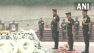 India News | CDS Anil Chauhan Lays Wreath at National War Memorial on Infantry Day