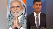 World News | PM Modi Speaks with Rishi Sunak, Leaders Emphasise Early Conclusion of Balanced Free Trade Agreement