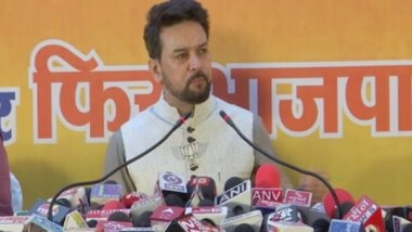 India News | Congress Makes False Promises, Kejriwal a Symbol of Anarchy: Union Minister Anurag Thakur in Himachal Pradesh