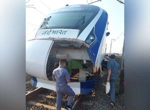 Mumbai-Gandhinagar Vande Bharat Train Delayed by 15 Minutes Due to Cattle Runover Incident in Atul