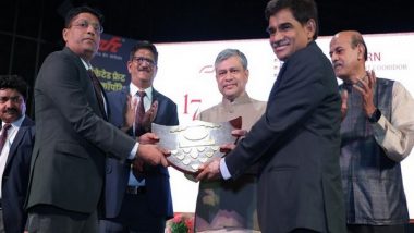 Business News | Ashwini Vaishnaw Presents DFCCIL Employees with Awards for Outstanding Performance