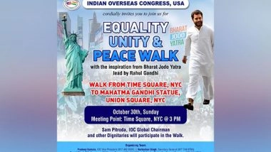 World News | Congress' Bharat Jodo Yatra Inspires New York March