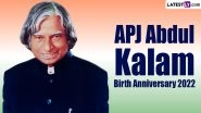 APJ Abdul Kalam Birth Anniversary 2022: Remembering &lsquo;Missile Man of India&rsquo; Who Also Earned Title of &lsquo;People&rsquo;s President&rsquo;