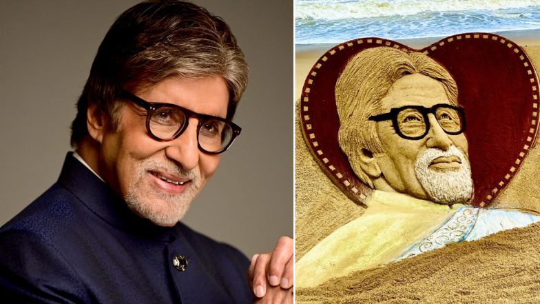 Amitabh Bachchan Birthday: Sudarsan Pattnaik Shares an Old Sand Art of Big B to Wish the Actor on His 80th Birthday (View Pic)