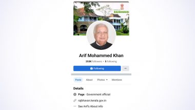 Kerala Governor Arif Mohammed Khan’s Facebook Account Hacked, Efforts On To Restore His Page