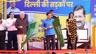 Delhi CM Arvind Kejriwal Flags off 50 Low-Floor CNG Air-Conditioned Buses From Rajghat Bus Depot