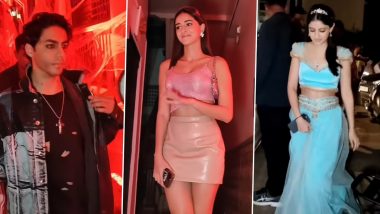 Aryan Khan, Ananya Panday, Navya Naveli Nanda at Other Star Kids Attend Orry's Halloween Bash (Watch Videos)