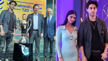 Aryan Khan and Suhana Khan Attend the Inaugural Ceremony of International League T20 in Dubai (View Pics)