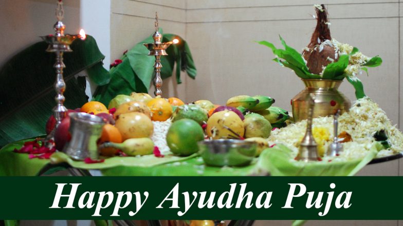 Ayudha Puja 2022 Greetings: Netizens Share Shastra Puja Messages, Images, Wishes and Quotes To Celebrate the Day of Worshipping Machines & Tools (View Tweets)