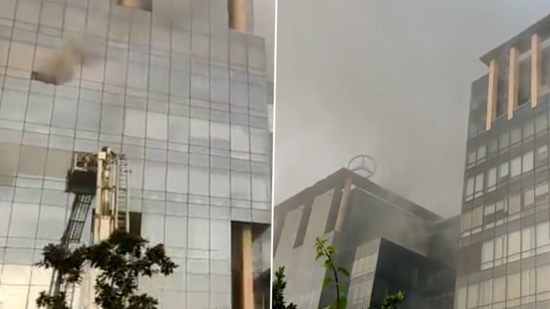 Video: Massive Blaze Erupts At Gurugram's Global Foyer Mall, Several Fire Tenders At Spot