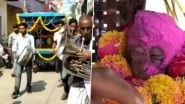 Video: Monkey Dies of Electrocution in Rajasthan&rsquo;s Alwar, Villagers Arrange Funeral and Cremate Him As Per Hindu Rituals