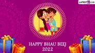Bhai Dooj 2022 HD Images and Bhaubeej Greetings: Send These Bhai Phota WhatsApp Messages and Bhai Tika Wishes and Wallpapers to Your Sisters on This Day