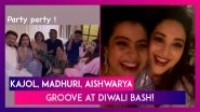 Kajol, Madhuri Dixit, Aishwarya Rai Bachchan & Others Enjoy At Manish Malhotra&rsquo;s Diwali Bash, Watch Video