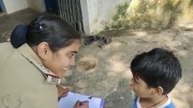 Madhya Pradesh: 3-Year-Old Boy Goes to Police Station to Complain Against Mother for Scolding Him in Burhanpur (Watch Adorable Video)