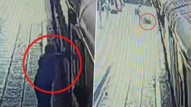 Chilling Video: RPF Jawan Vishal Kumar Runs Along Moving Train, Pulls Out Passenger From Jaws of Death at Nagda Railway Station