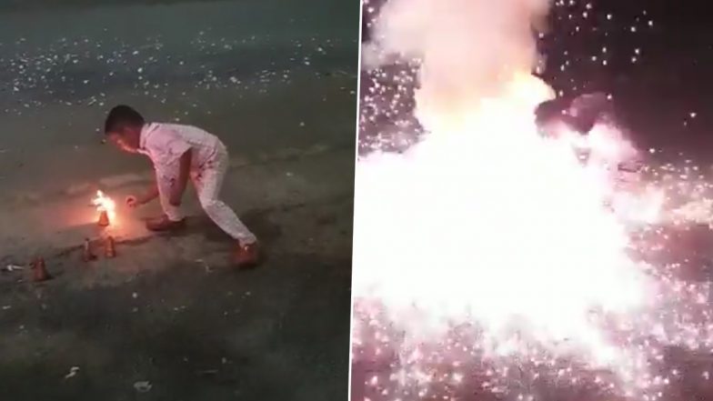 Video: Child Gets Injured After Flowerpot Bursts on Him During Diwali Celebrations in Pune