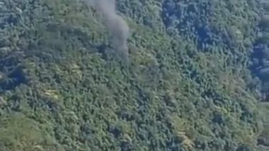 Indian Army Chopper Crash: Military's Advanced Light Helicopter Crashes Near Upper Siang in Arunachal Pradesh, Rescue Team Deployed (Watch Video)