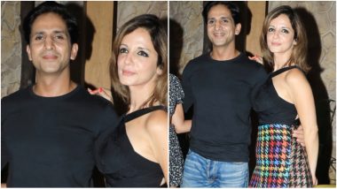 Sussanne Khan Is All Smiles as She Poses with Beau Arslan Goni at Bunty Sajdeh’s Birthday Bash (Watch Video)