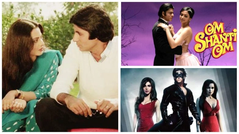 Rekha Birthday Special: Shah Rukh Khan’s Om Shanti Om, Hrithik Roshan’s Krrish 3 and 7 More Hindi Films You Didn’t Realise Got Rekha and Amitabh Bachchan 'Together'!